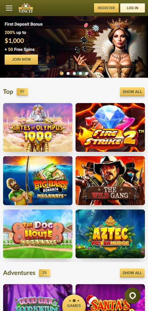 Royal Vincit Casino mobile play on smartphones in Canada