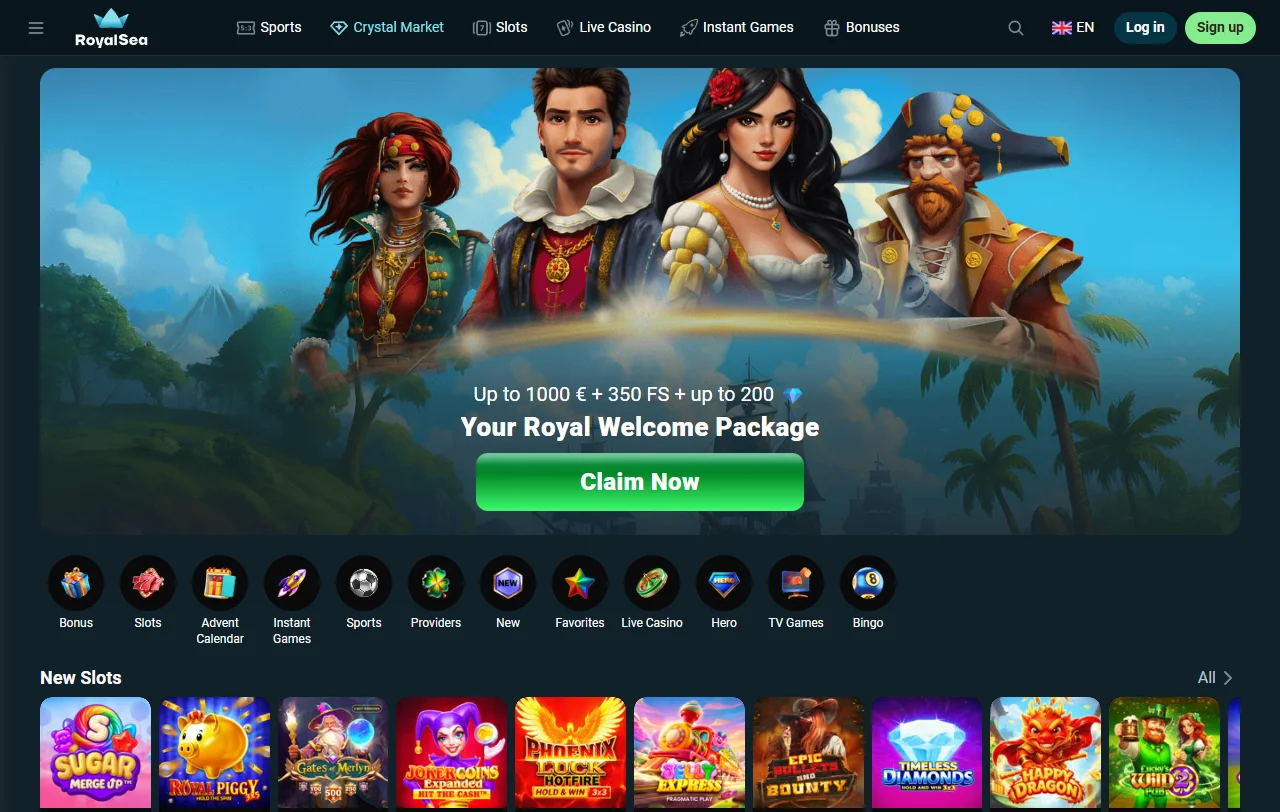 RoyalSea Casino review covering licensing, games and banking for Canada