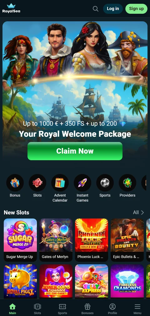 RoyalSea Casino mobile access with smartphone-friendly gaming and payments