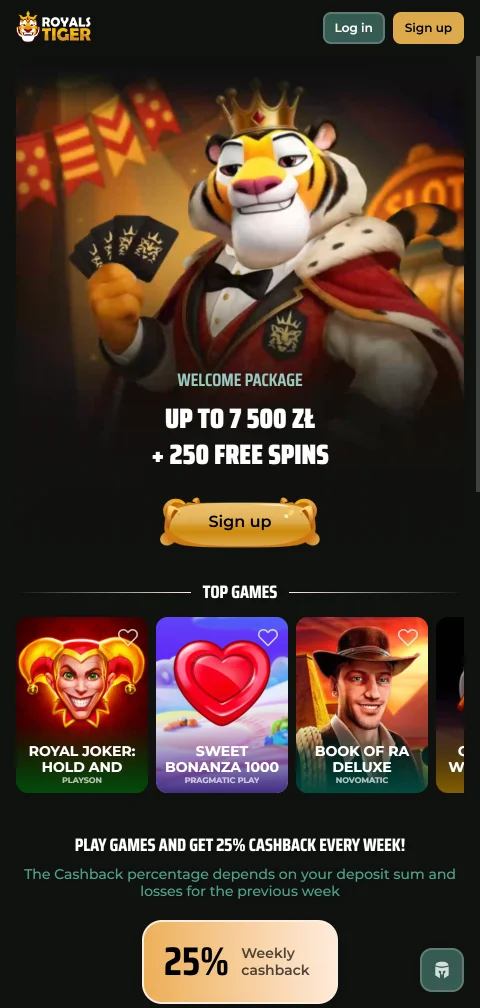 RoyalsTiger Casino mobile access for Canadian players on phones