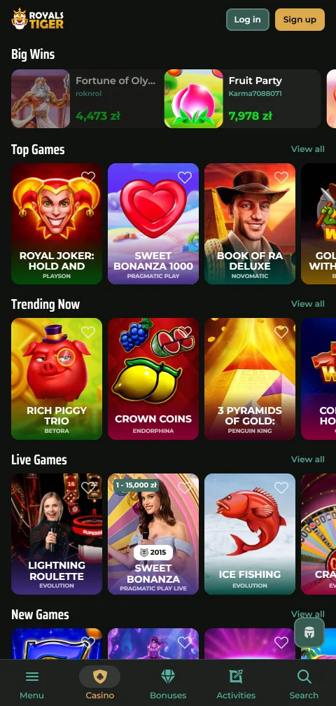 RoyalsTiger Casino deposits withdrawals and payment options explained