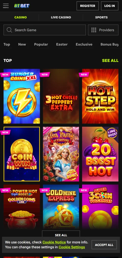 RTBet Casino deposits, withdrawals, and banking methods for Canada