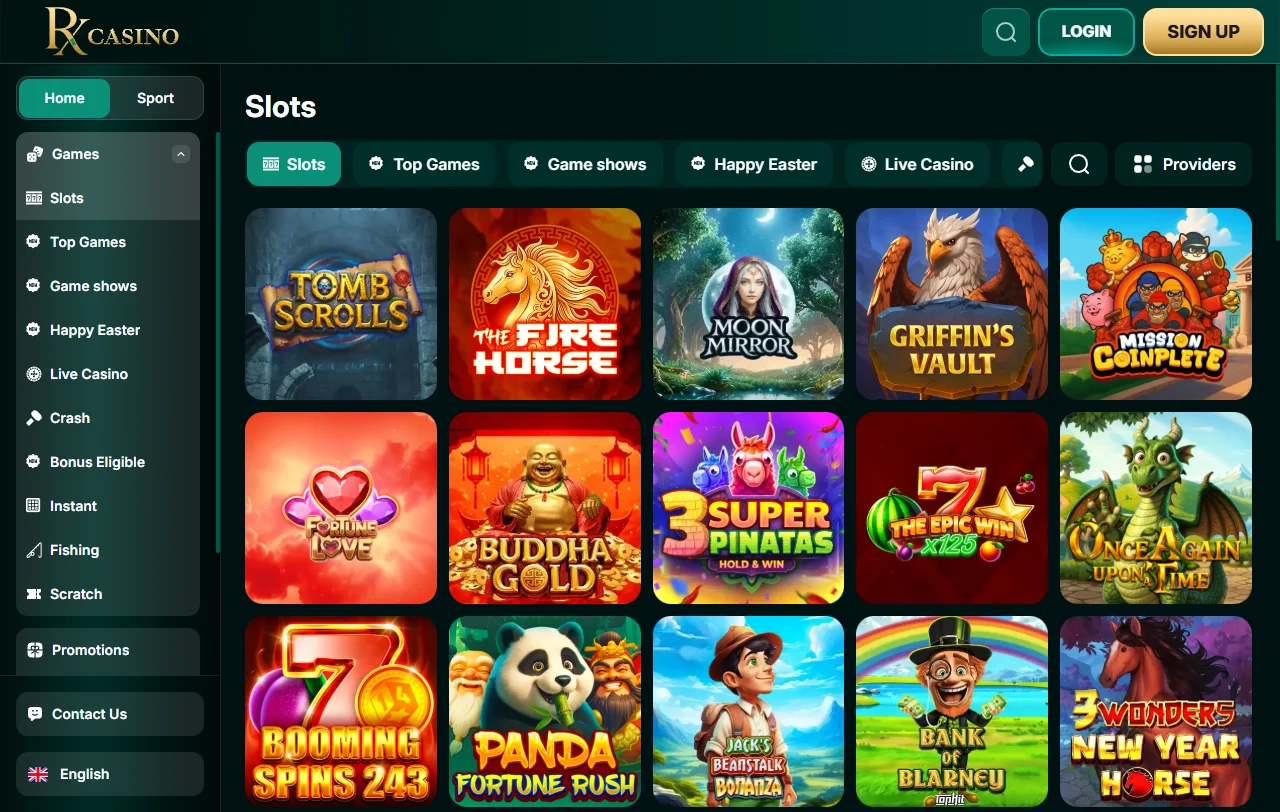 RX Casino bonuses and welcome offer details for Canada
