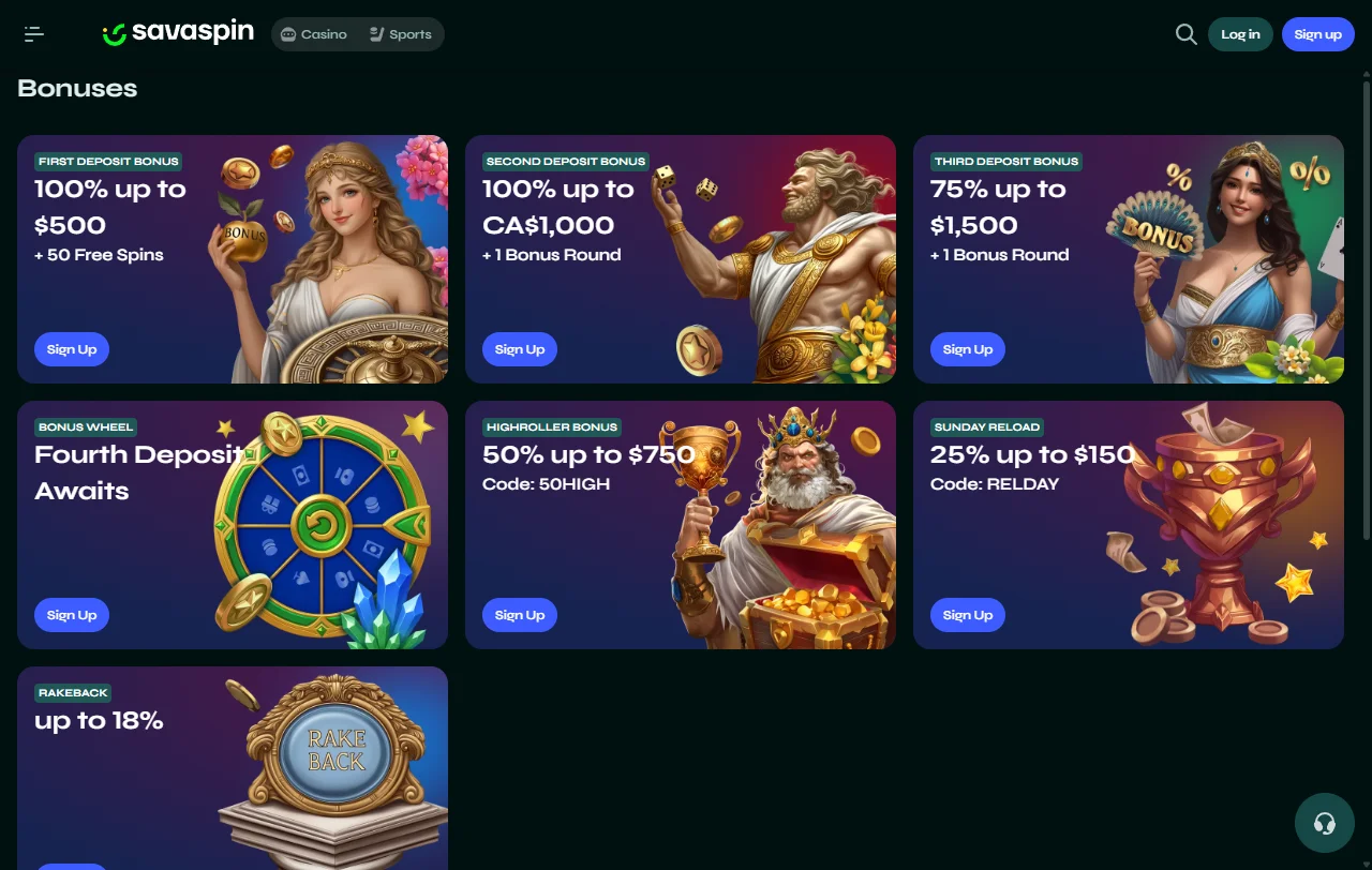 Savaspin Casino games overview with slots, live tables, and providers