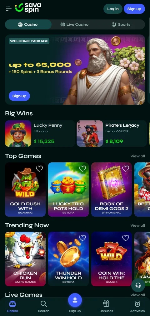 Savaspin Casino mobile access with browser-based play on smartphones