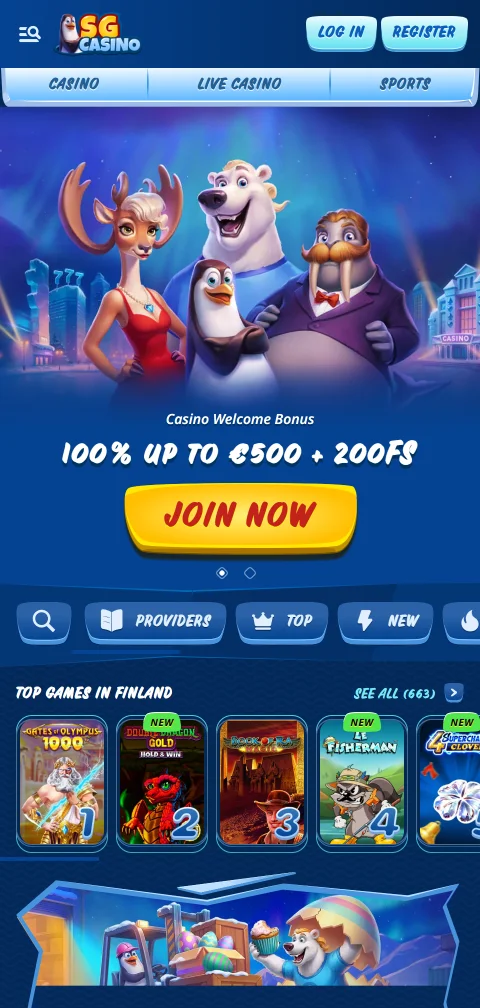 SG Casino mobile access for browser play on phones