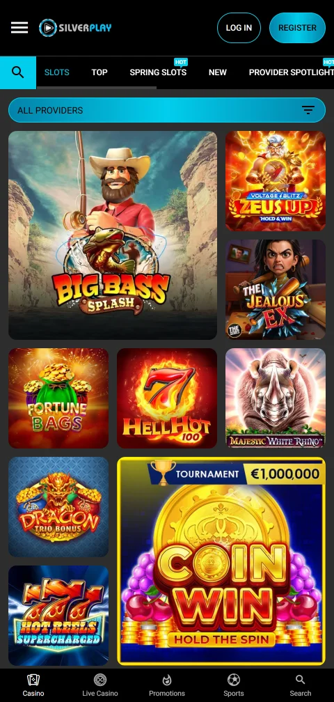 SilverPlay Casino deposits withdrawals and payment options