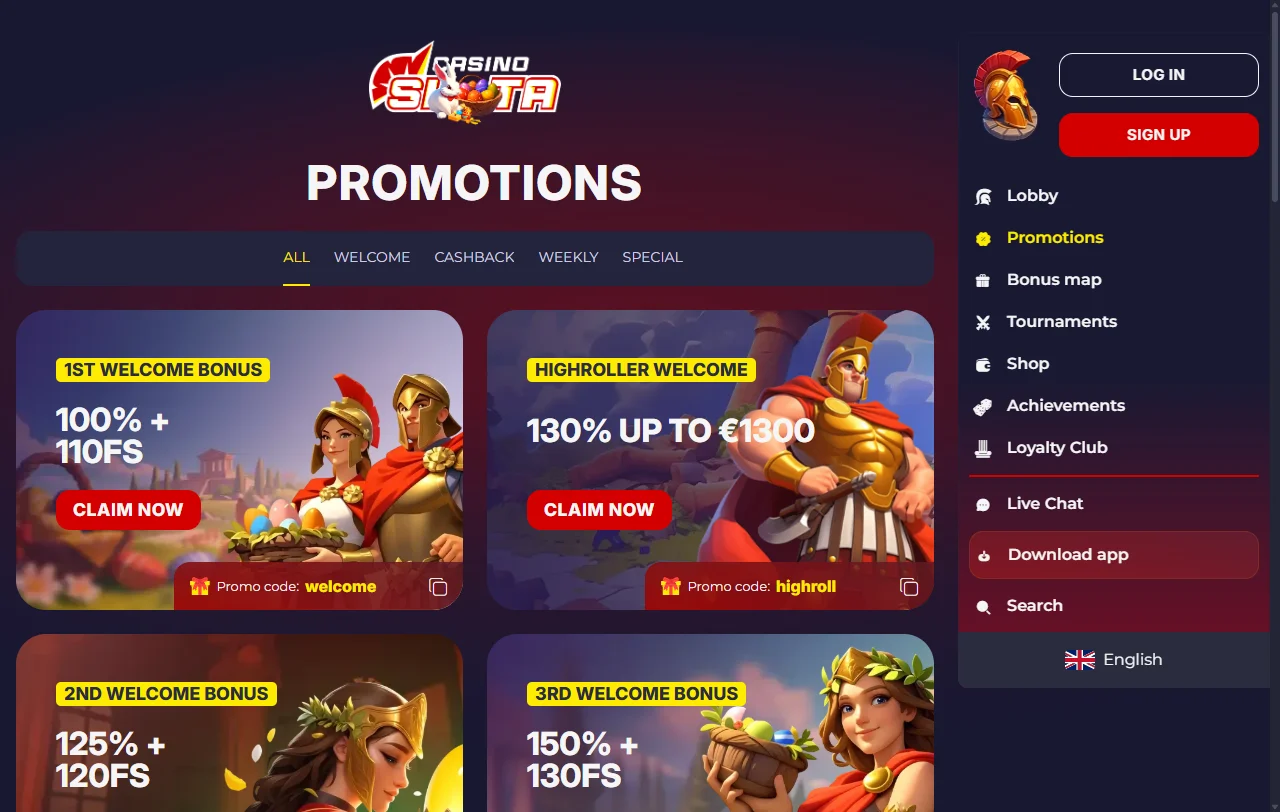 Slota Casino bonus and promotions analysis for Canada players