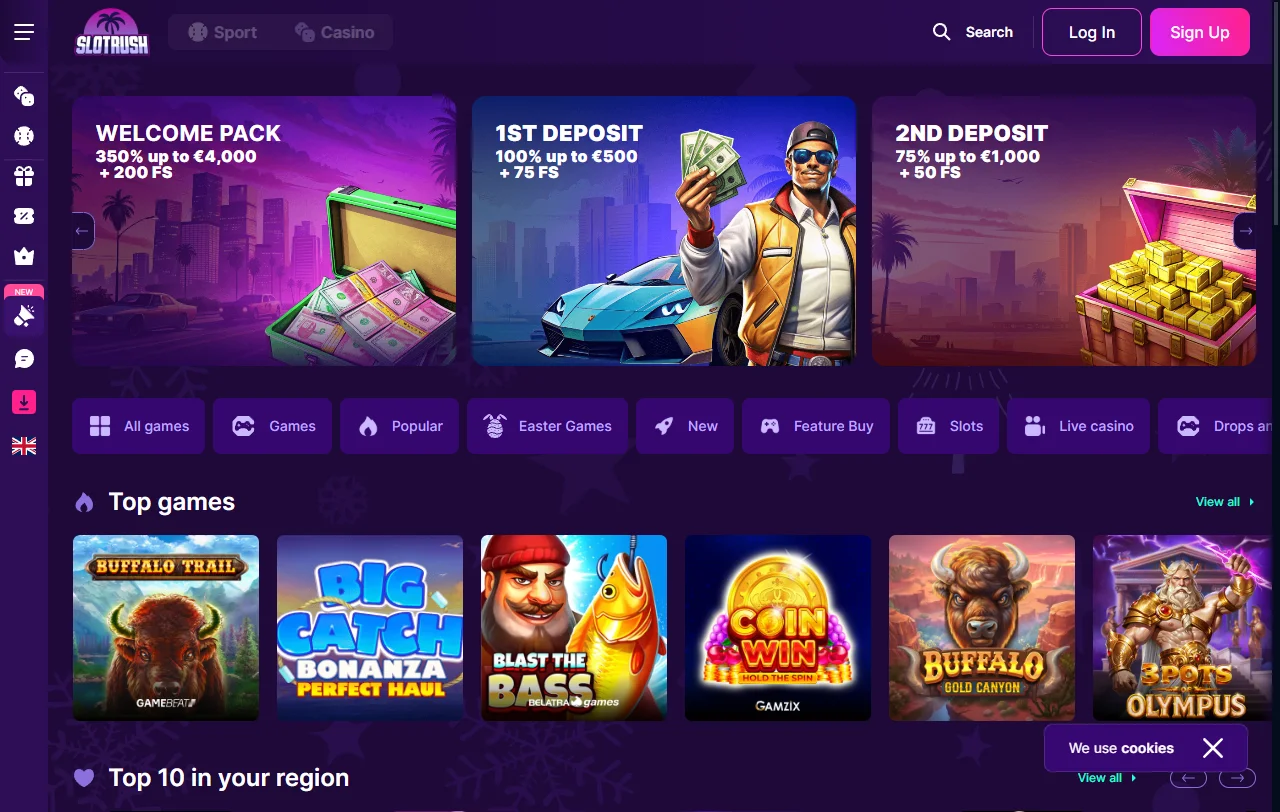 SlotRush Casino overview for Canada players and review context