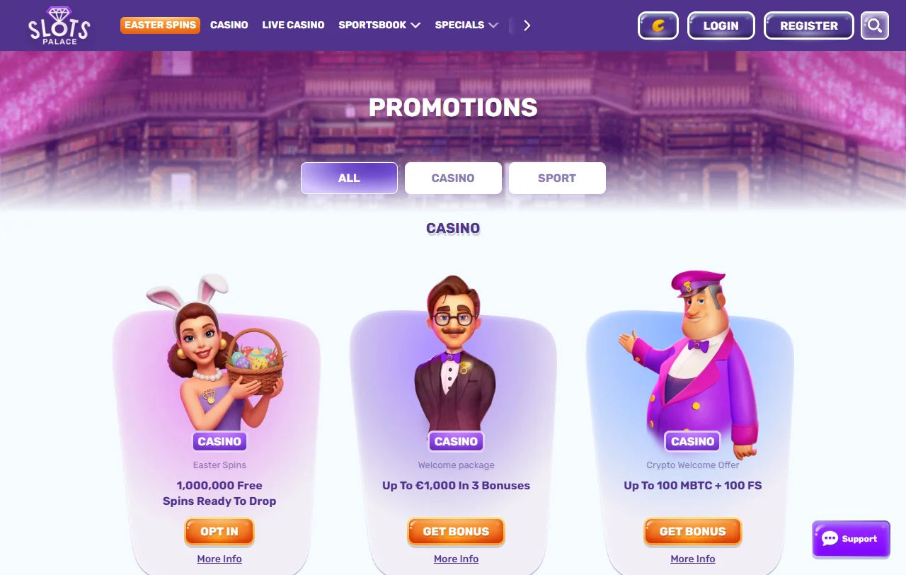 SlotsPalace Casino games and entertainment offering for Canadian players
