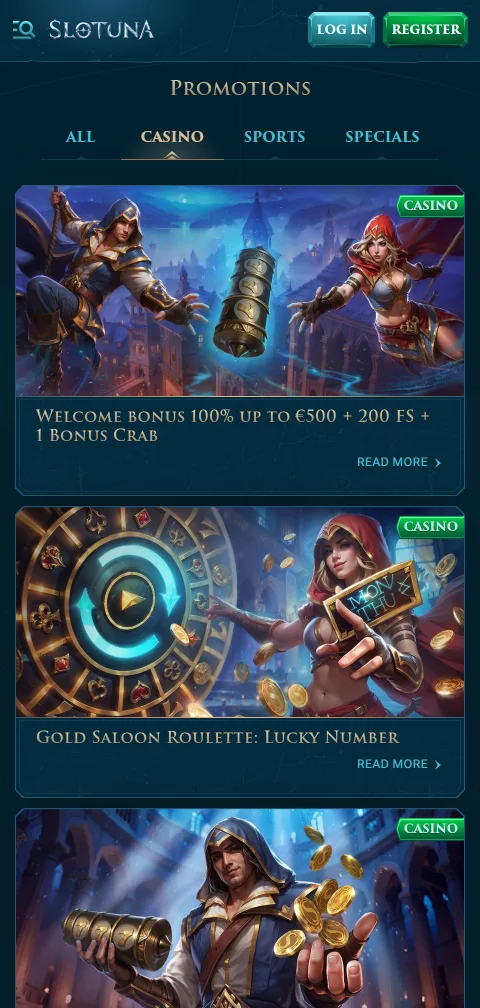 Slotuna Casino deposits, withdrawals, and payment options for Canada players