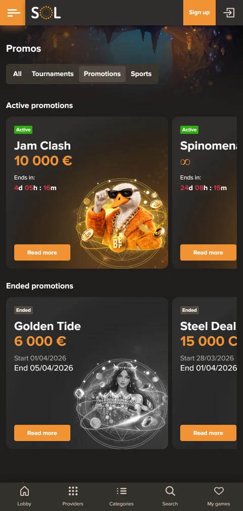 Sol Casino security licence and player protection information