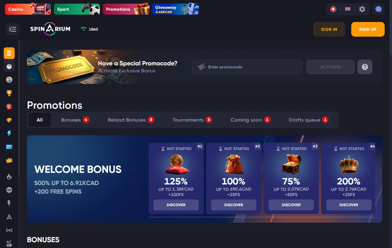 Spinarium Casino analysis of slots, live tables, and providers