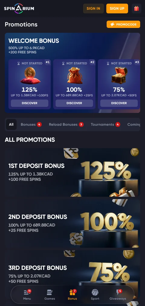 Spinarium Casino banking overview for deposits and withdrawals