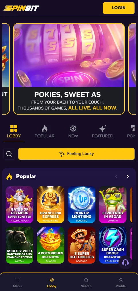 Spinbit Casino mobile gaming access and browser compatibility