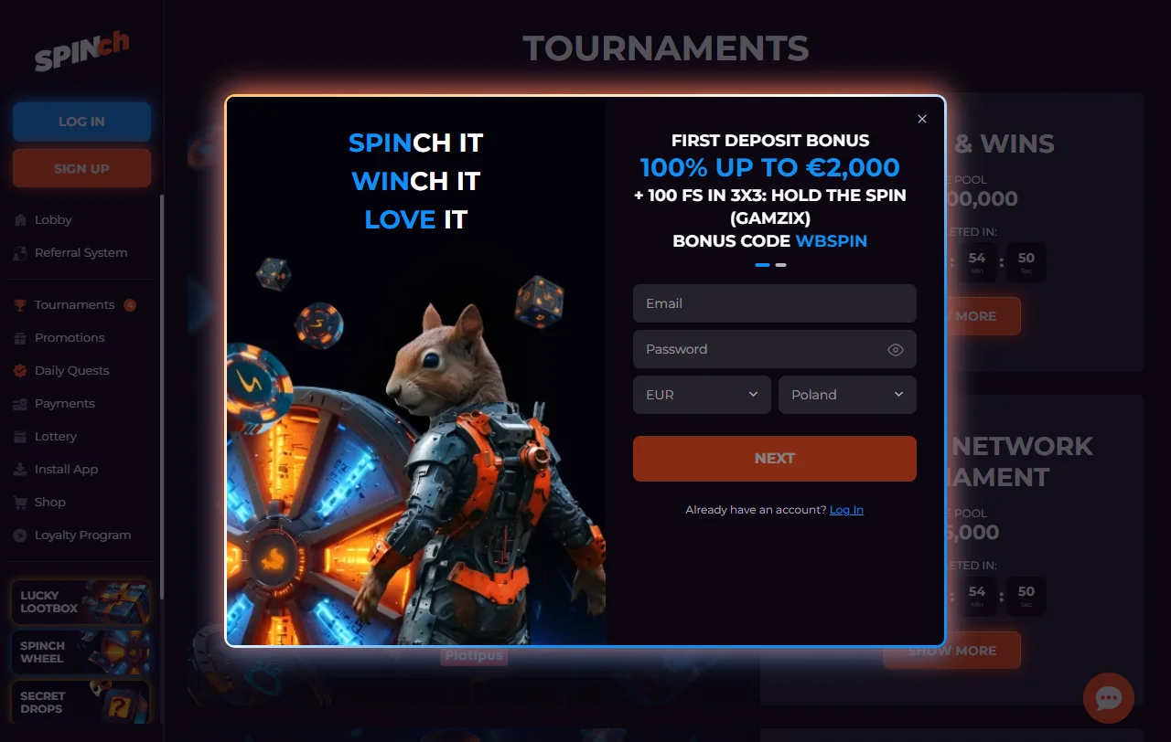 Spinch Casino bonuses and promotions summary for Canadian readers