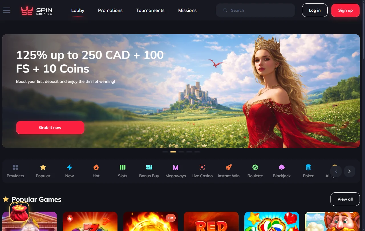 SpinEmpire Casino overview for Canada players seeking balanced review context