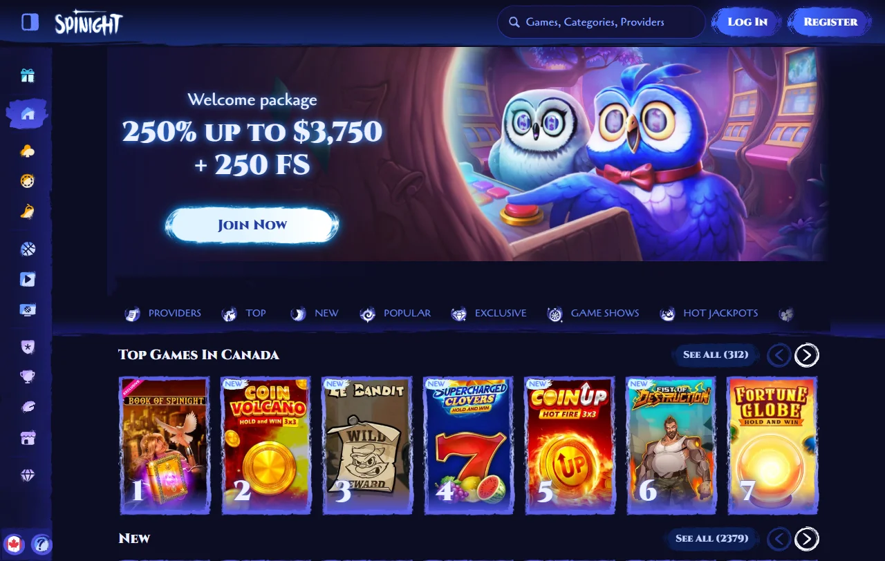 Spinight Casino review for Canada players with platform overview