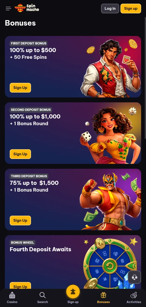 Spinmacho Casino payment methods and withdrawal options for Canada