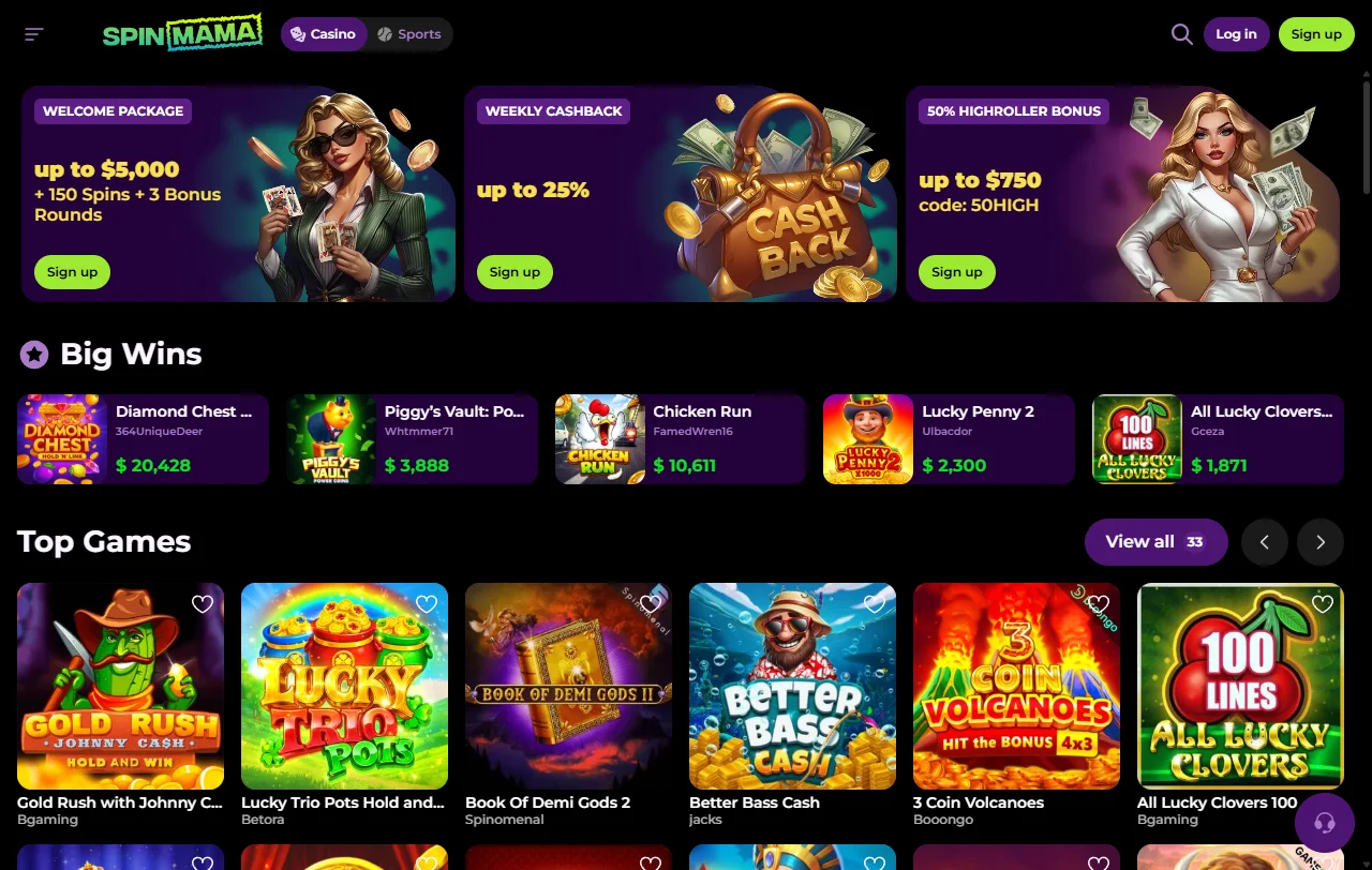 Spinmama Casino review for Canada players and platform overview