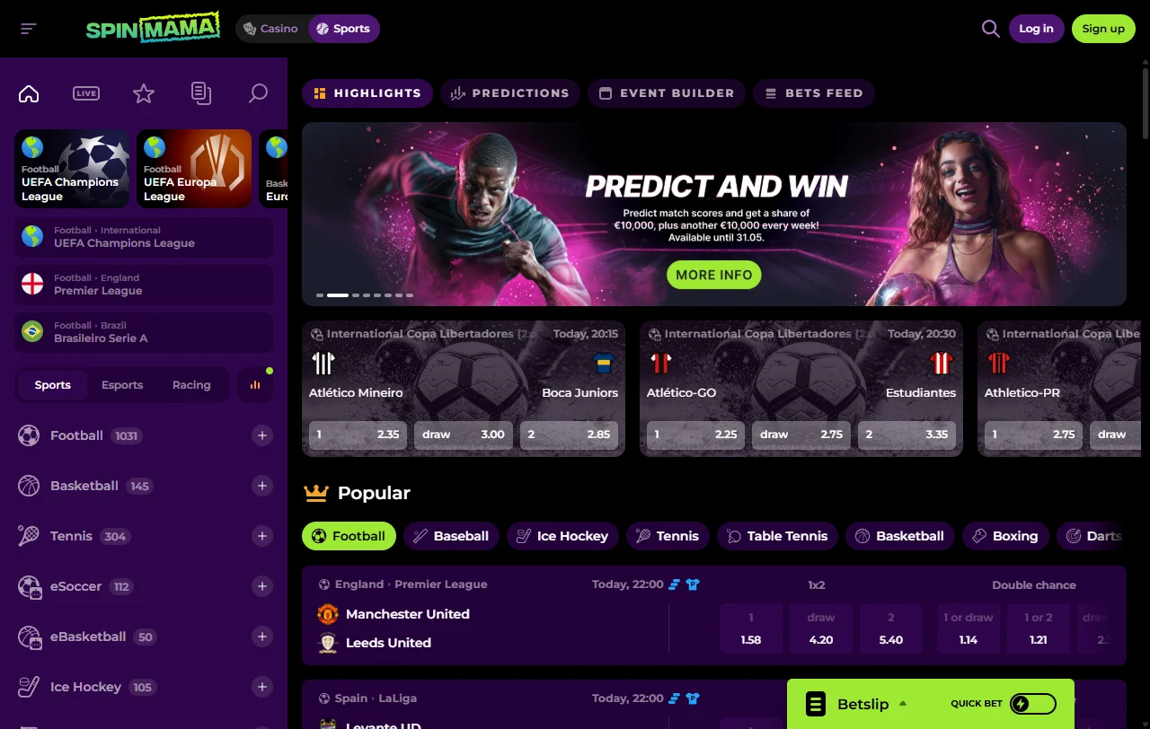 Spinmama Casino welcome bonuses and promotional offer details
