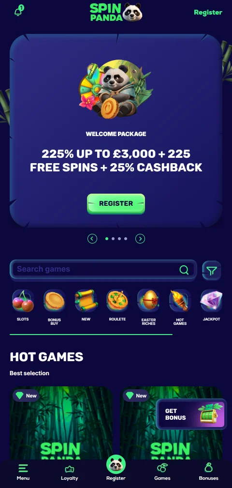 SpinPanda Casino mobile gaming access with browser play on Canadian phones
