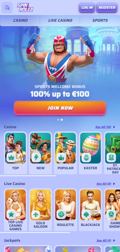 SpinRollz Casino mobile play on phones and tablets