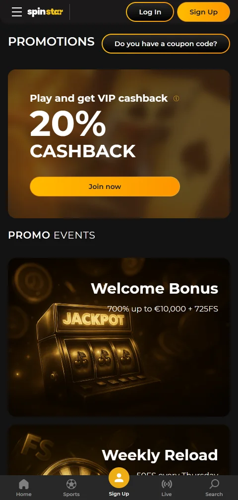 SpinStar Casino deposits withdrawals and payment methods for Canada