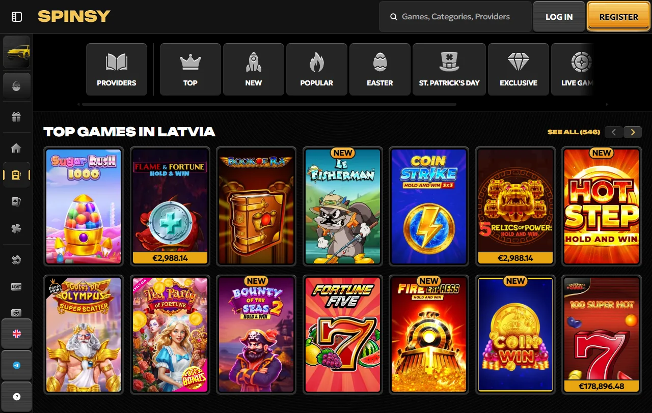 Spinsy Casino bonus terms and promotions summary