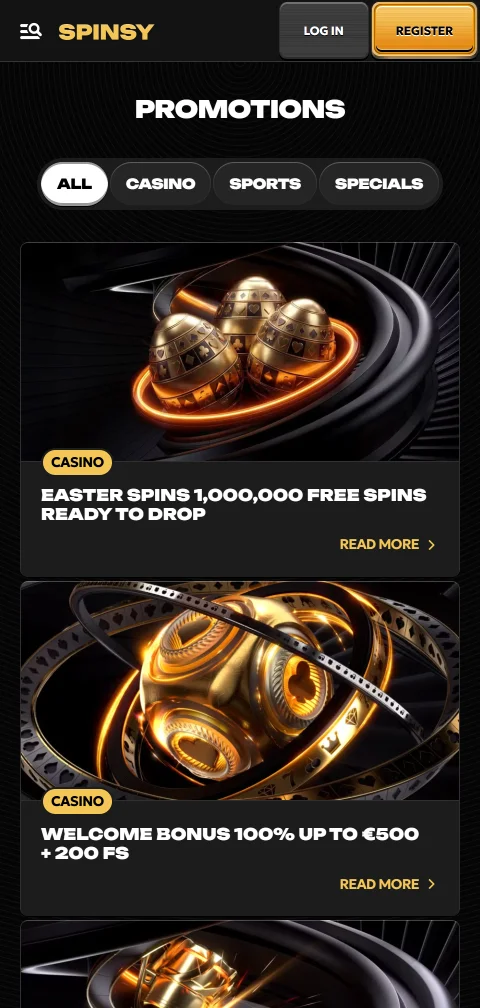 Spinsy Casino deposits withdrawals and payment methods