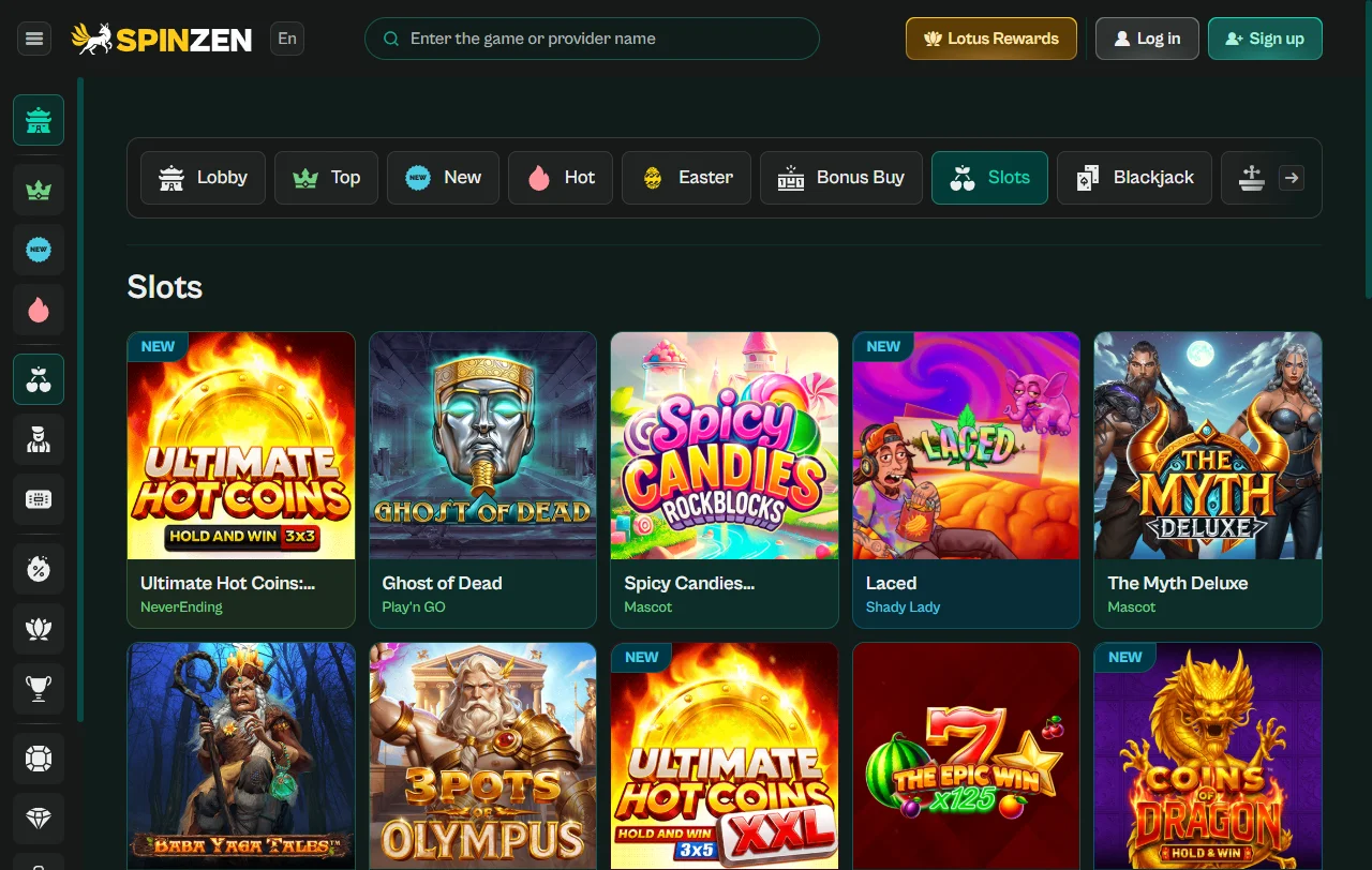 Spinzen Casino welcome bonus terms and promotions for Canada players