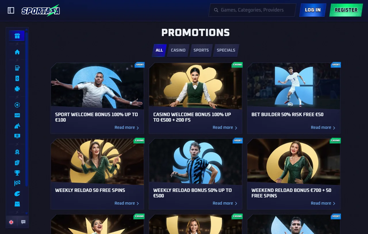 Sportaza Casino bonus structure and rewards analysis for Canada