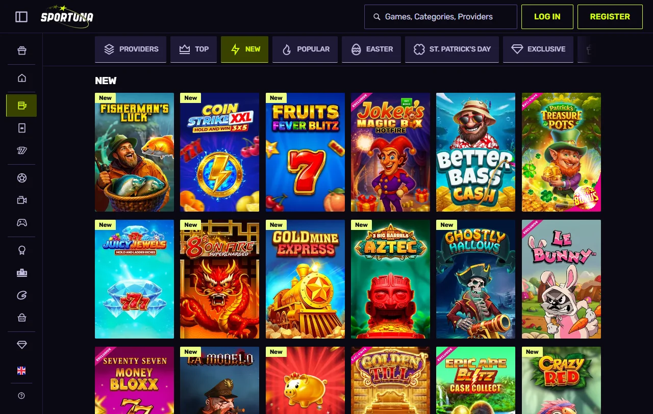 Sportuna Casino welcome bonus and promotional structure