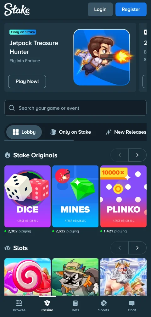 Stake Casino deposits, withdrawals, and payment methods for Canada