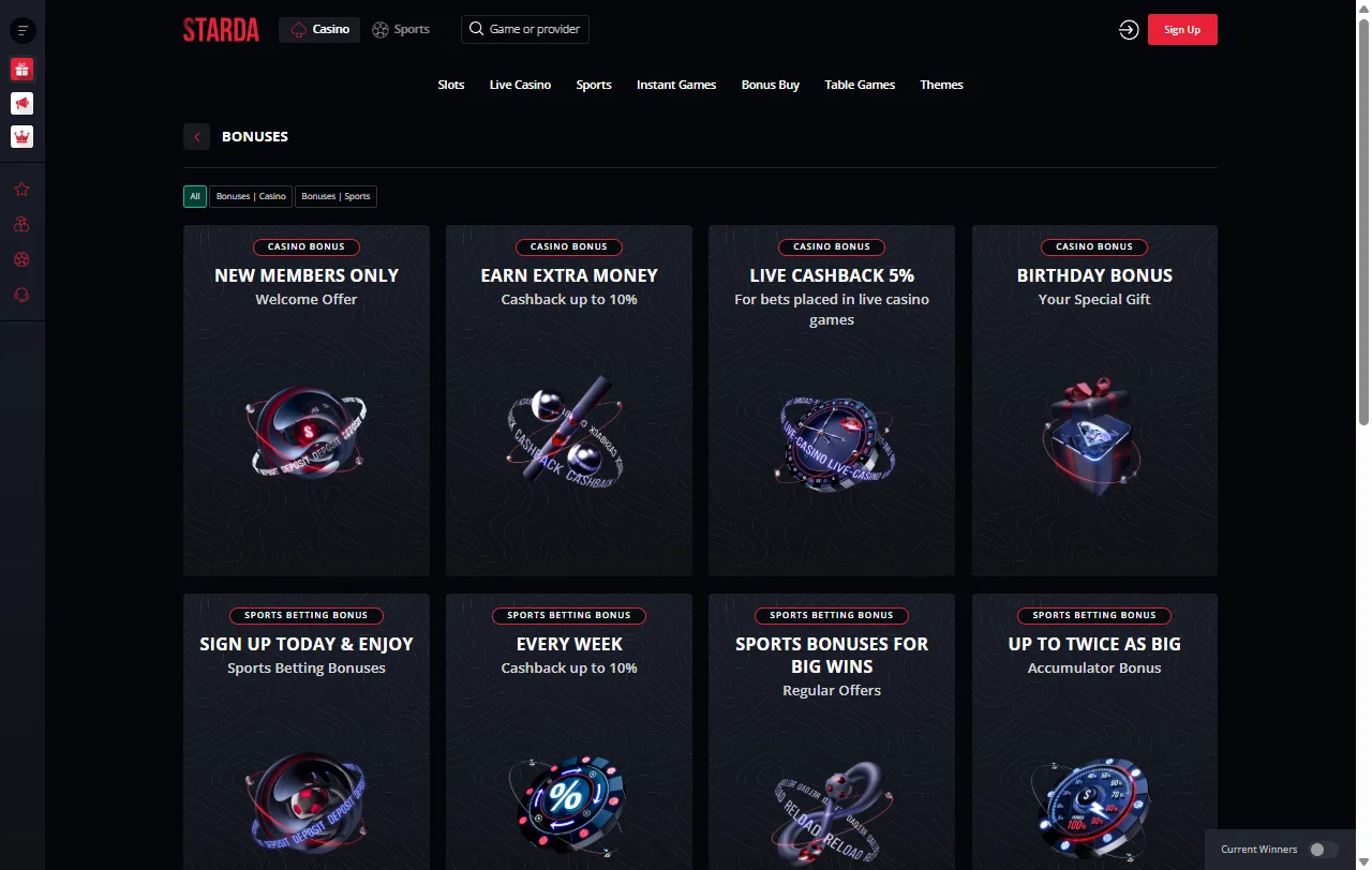 Starda Casino game library coverage with slots, tables, and live play