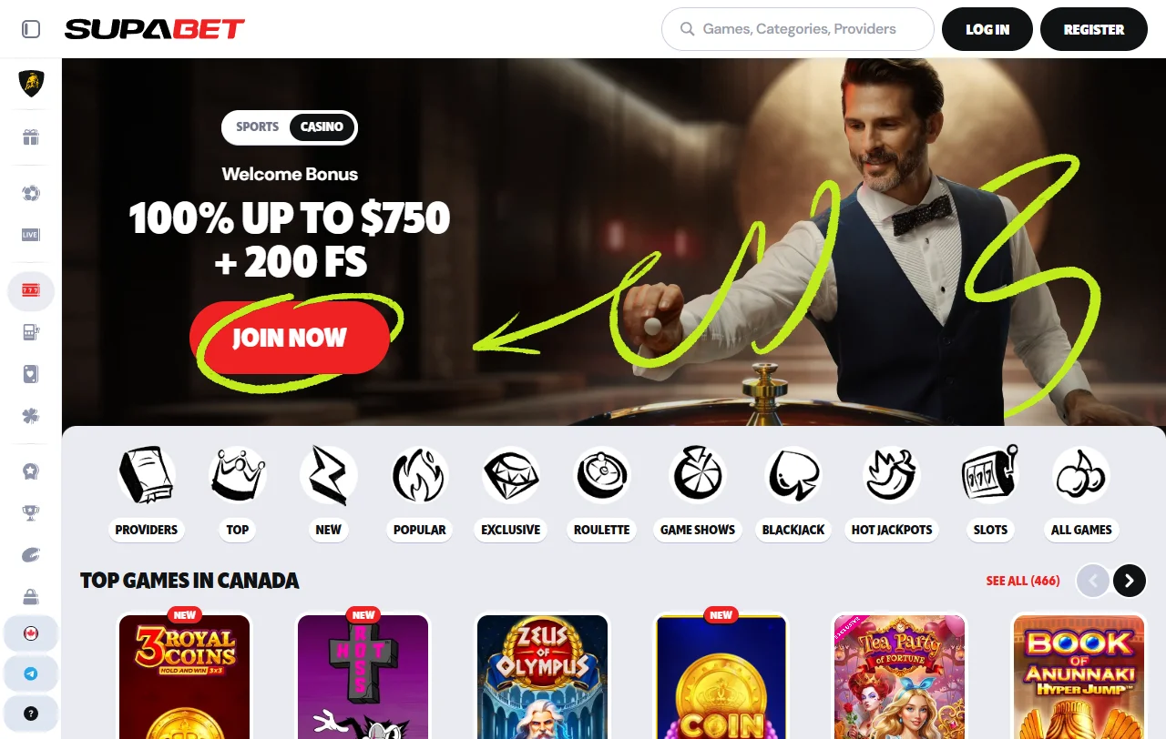 Supabet Casino review covering licensing, games, and banking details