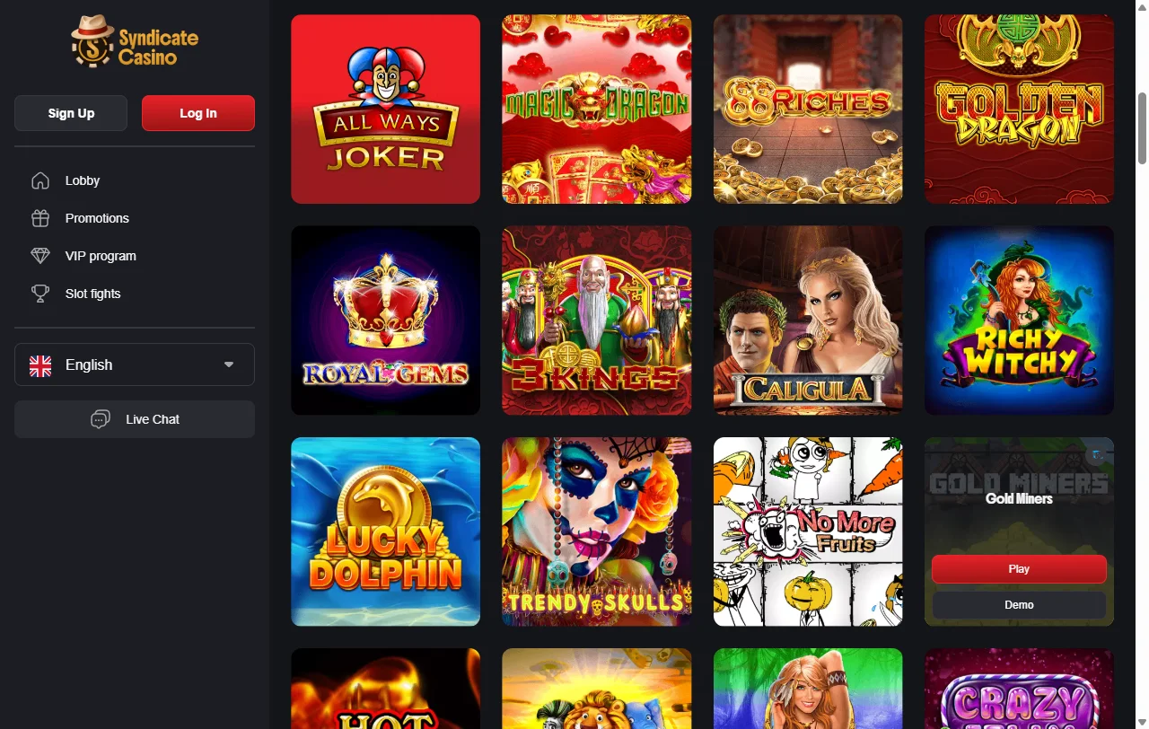 Syndicate Casino games and providers overview for Canadian readers