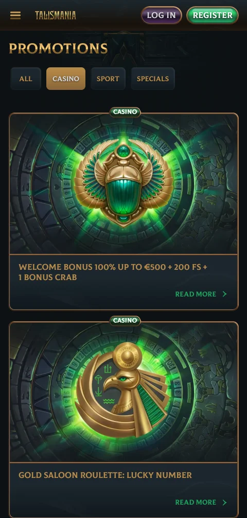 Talismania Casino banking options with deposits and withdrawals
