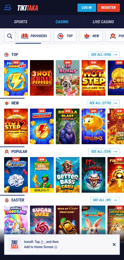 TikiTaka Casino payment methods, deposits and withdrawals for Canadian players