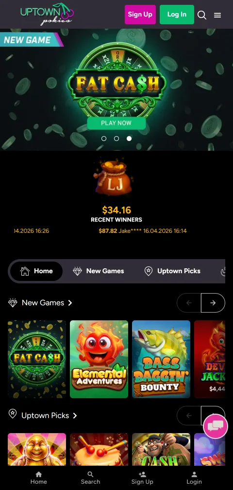 Uptown Pokies Casino mobile access and browser play on Canadian phones