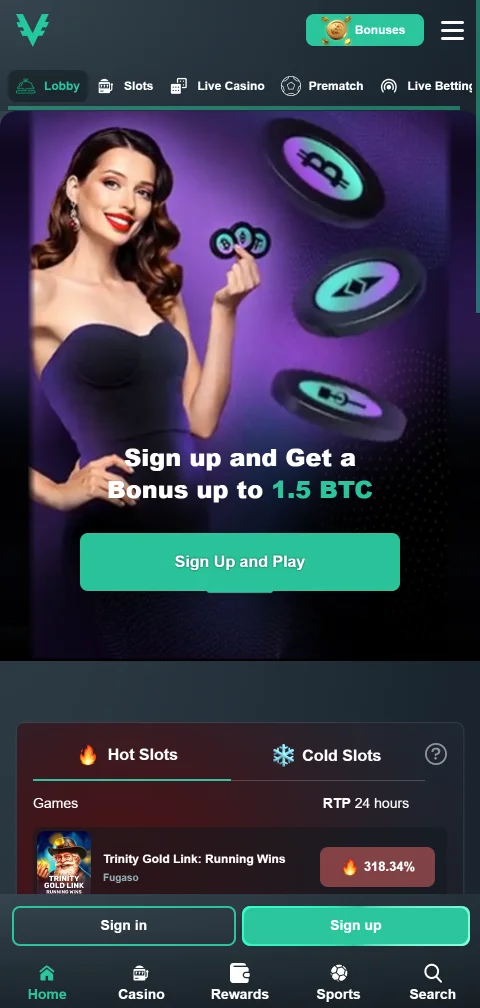 Vave Casino mobile access for smartphone play and browsing