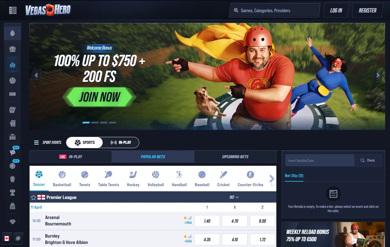 Vegas Hero Casino review for Canada players with licence and payments context