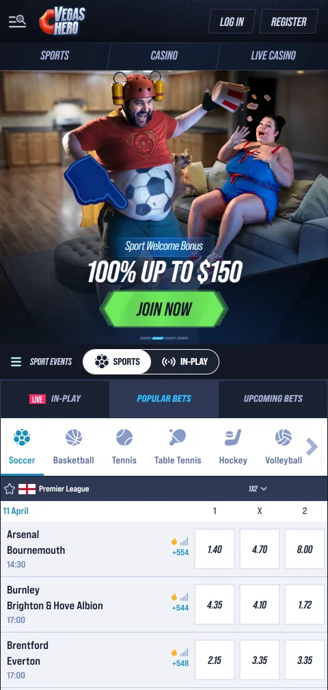 Vegas Hero Casino mobile access and browser play for Canada players