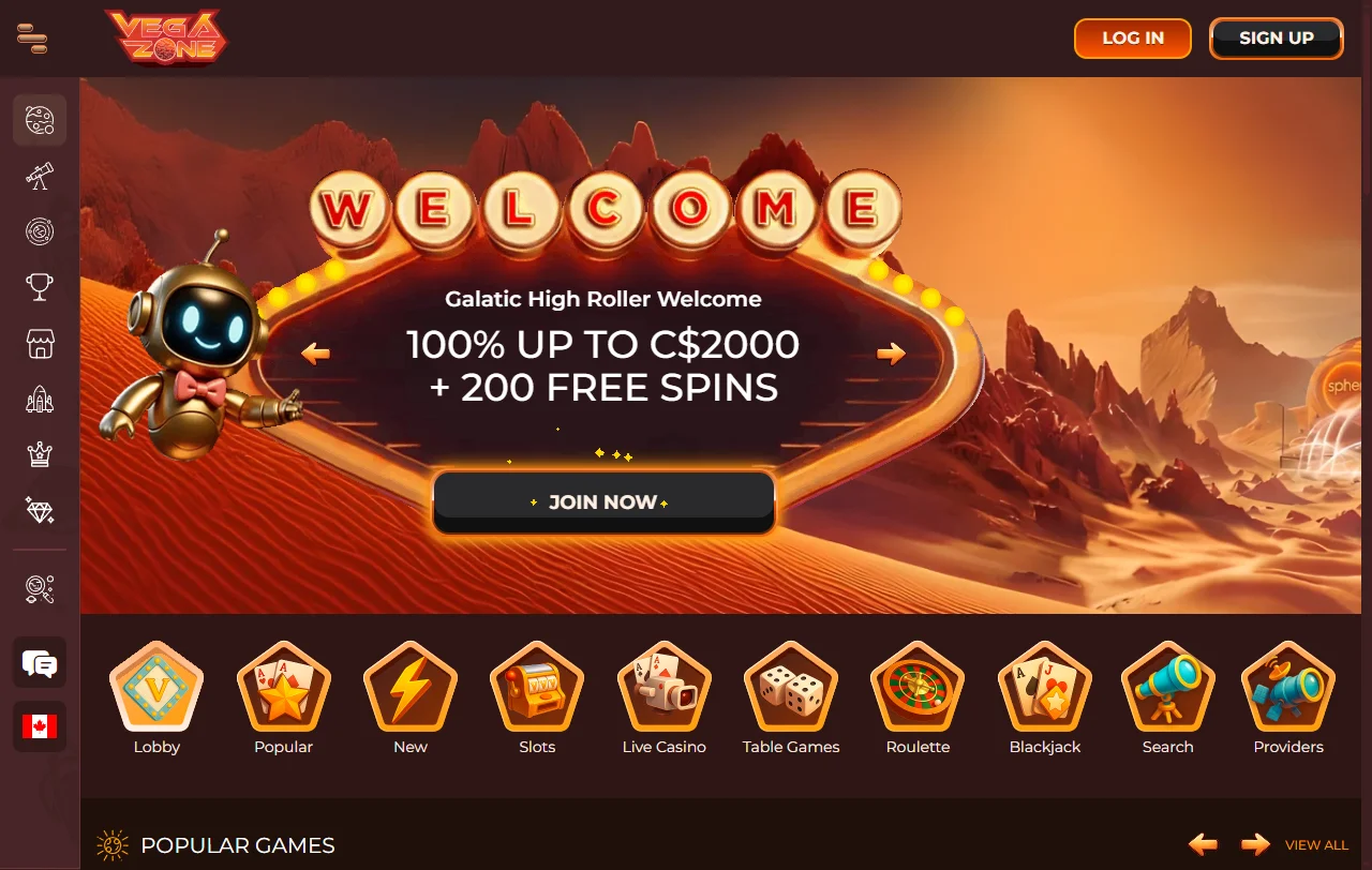 VegaZone Casino complete review for Canada players and key features