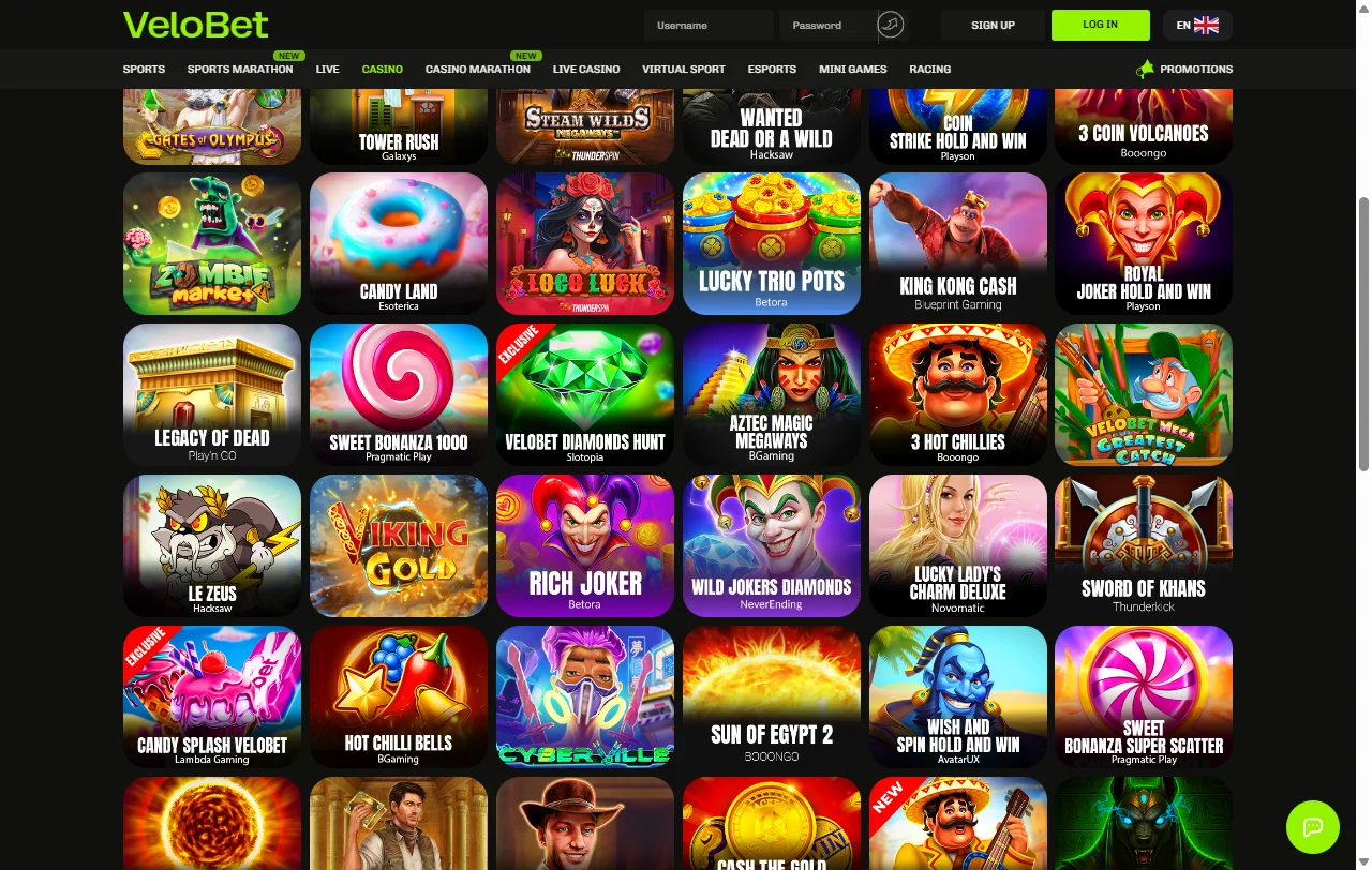 Velobet Casino analysis of slots, live dealer options, and provider range