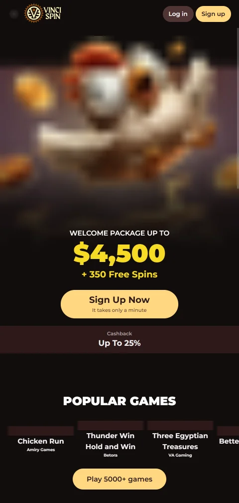 VinciSpin Casino mobile access for Canadian players on the go