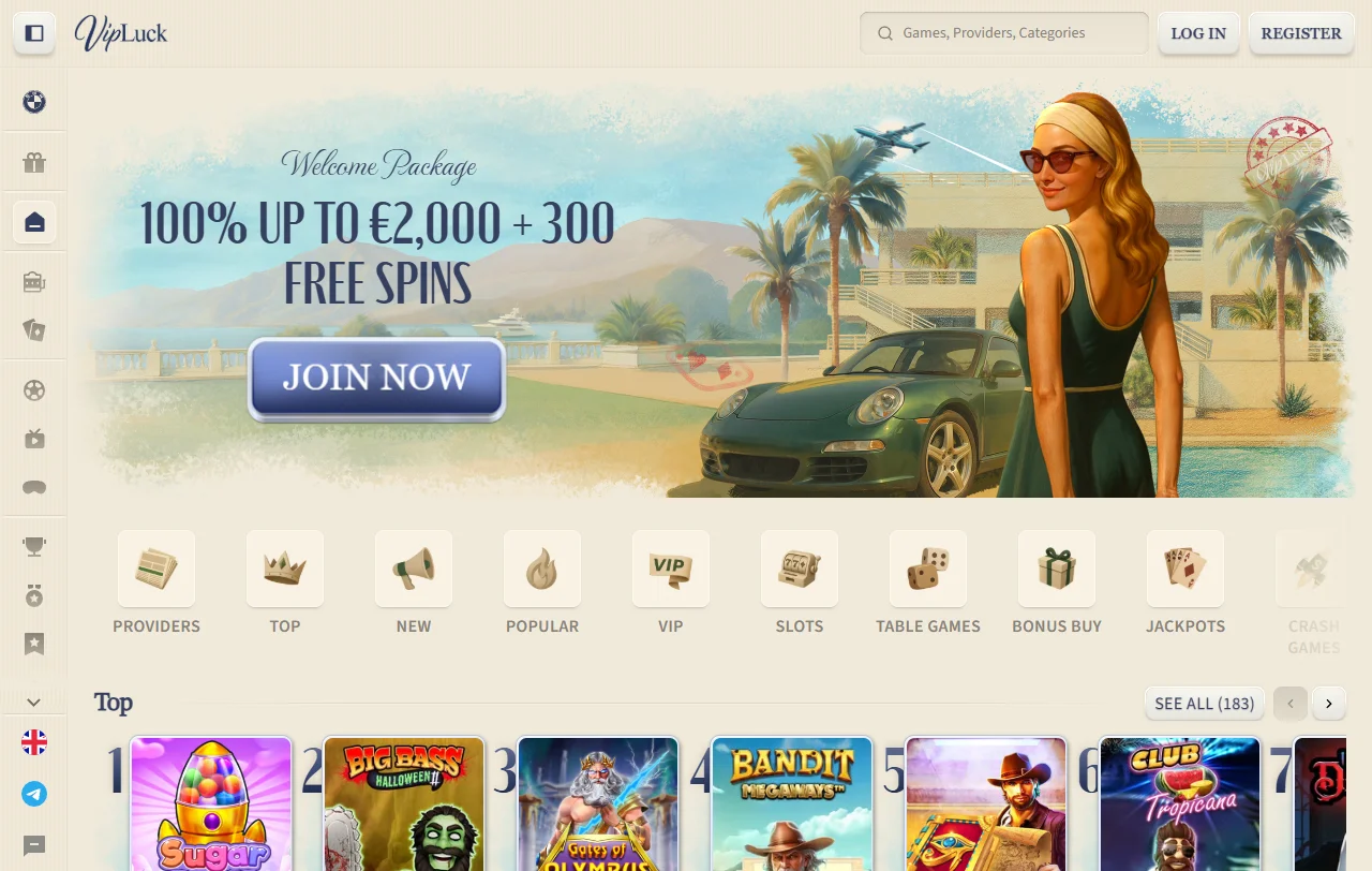 VipLuck Casino review covering licensing, payments, and game access for Canada