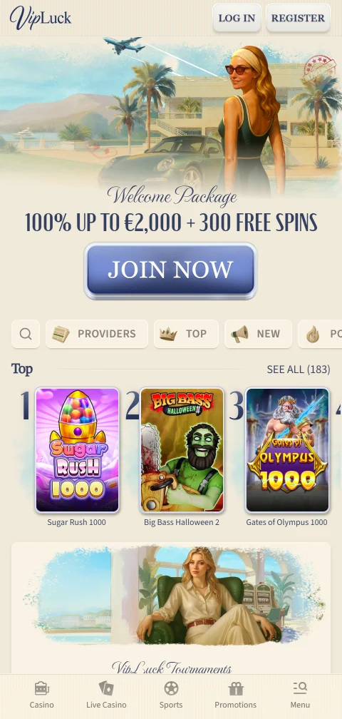 VipLuck Casino mobile experience on smartphones with browser-based access