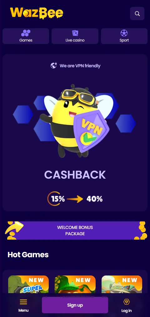 Wazbee Casino mobile access and browser play for Canadian users