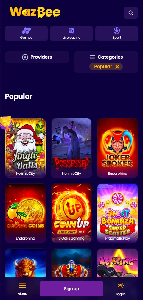 Wazbee Casino deposits, withdrawals and payment options for Canada